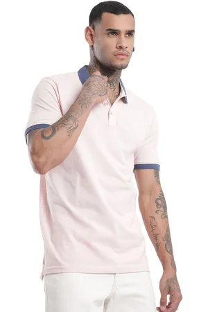 WROGN Men Solid Polo Collar Pure Cotton Slim Fit T-shirt