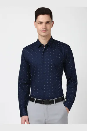 Peter England Men Polka Dots Printed Opaque Formal Shirt