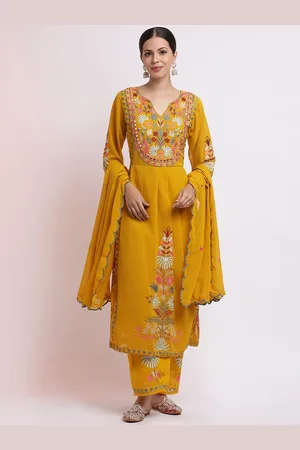 Jaipur Thread Embroidered Georgette Kurta Set with Dupatta