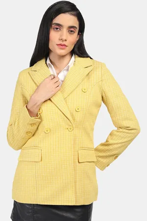 HONNETE Women Notched Lapel Double-Breasted Pea Coats