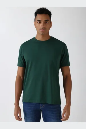 Peter England Men Solid Round Neck Cotton T-Shirt