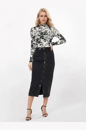 JC Mode Women Floral Printed High Neck Top