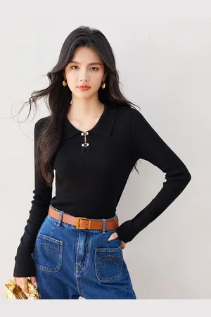 JC Collection Women Striped Pullover