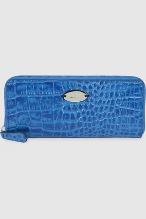 Hidesign Women MACKENZIE Croc Textured Leather Zip Around Wallet