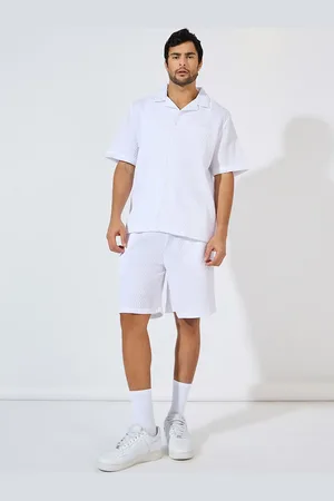 Styli Men Relaxed Textured Woven Shirt and Short Co-Ords