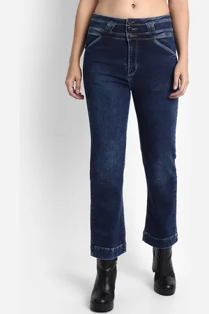 Broadstar Women Jean Straight Fit Mid-Rise Light Fade Stretchable Cotton Jeans