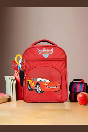 Kuber Industries Disney Car Printed Waterproof Kids Backpack