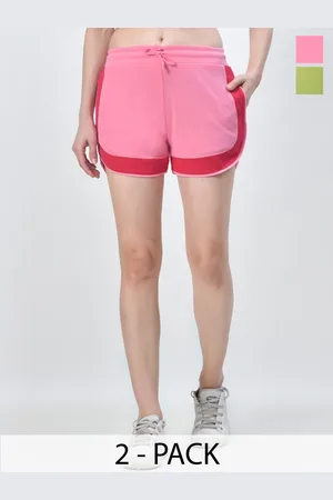 BAESD Women Pack of 2 High-Rise Hot Pants Cotton Shorts