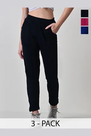 BAESD Women Pack Of 3 Relaxed High-Rise Trousers