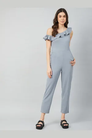 ATHENA Women Off-Shoulder Basic Jumpsuit with Ruffles