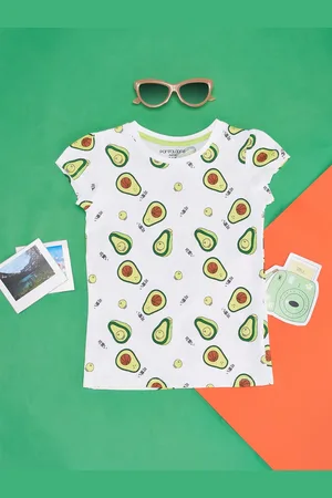 Pantaloons Girls Conversational Printed Cotton T-shirt