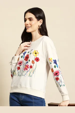 Mast & Harbour Women Floral Printed Sweatshirt