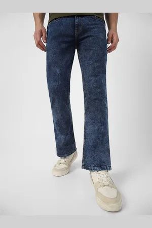 URBANO Men Bootcut Heavy Fade Clean Look Stretchable Jeans