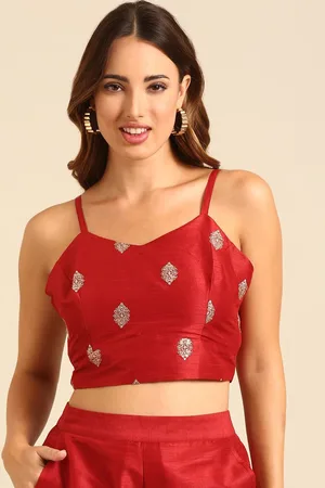 De Moza Women Embroidery Readymade Saree Blouse
