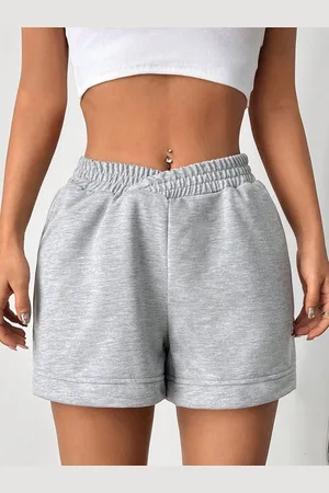 LULU & SKY Women Overlap Waistband Mid-Rise Straight Shorts