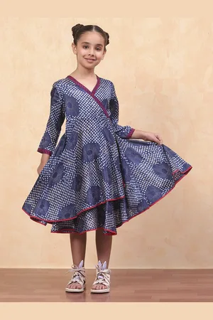 Biba Kids-Girls Print Wrap Dress