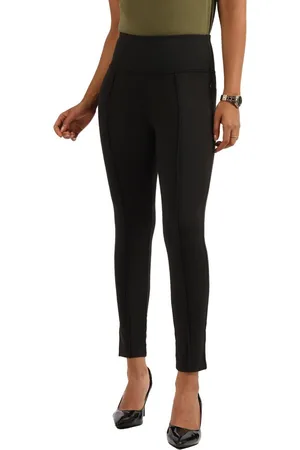 BlissClub Women Skinny Fit High-Rise Wrinkle Free Formal Trousers