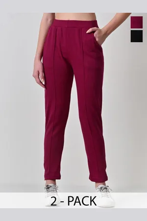BAESD Women Pack Of 2 Relaxed High-Rise Trousers
