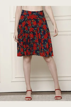 GRACIT Women Floral Printed Flared Above Knee Length Skirt