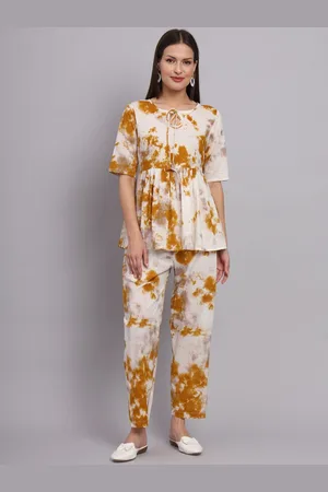 Kalini Tie & Dyed Round Neck Top & Trousers