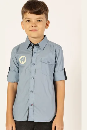 Killer Boys Premium Spread Collar Solid Cotton Casual Shirt