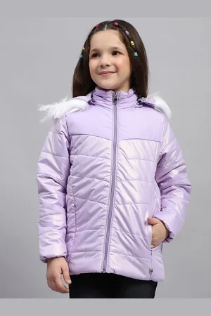 Monte Carlo Girls Solid Hooded Parka Jacket