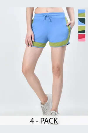 BAESD Women Pack of 4 High-Rise Hot Pants Shorts