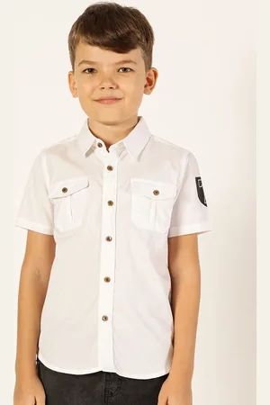 Killer Boys Premium Spread Collar Solid Cotton Casual Shirt