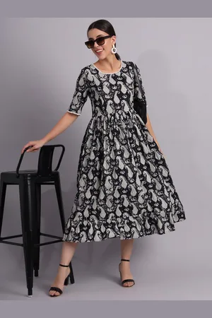 Kalini Floral Print A-Line Maxi Dress