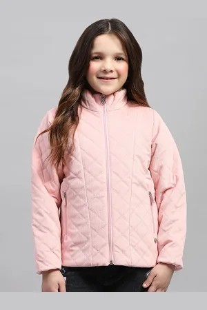 Monte Carlo Girls Solid Mock Collar Puffer Jacket