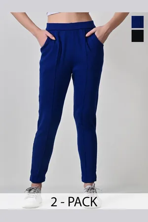BAESD Women Pack Of 2 Solid Relaxed High-Rise Trousers