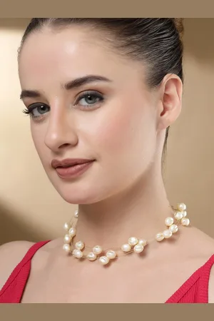 karatcart Gold Plated Pearls Necklace