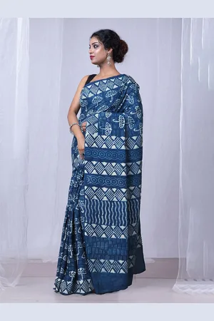 Unnati Silks Ethnic Motifs Pure Cotton Handloom Dabu Saree