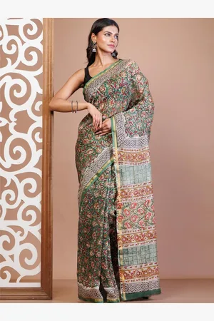 Unnati Silks Ethnic Motifs Zari Silk Cotton Handloom Chanderi Saree
