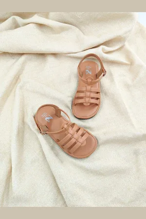 THE MADRAS TRUNK Kids Open Toe Flats With Backstrap