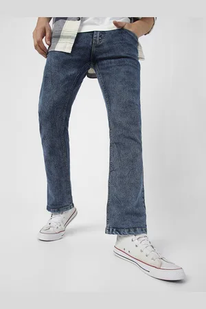 URBANO Men Bootcut Heavy Fade Clean Look Stretchable Jeans