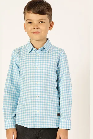 Killer Boys Premium Spread Collar Gingham Checked Cotton Casual Shirt