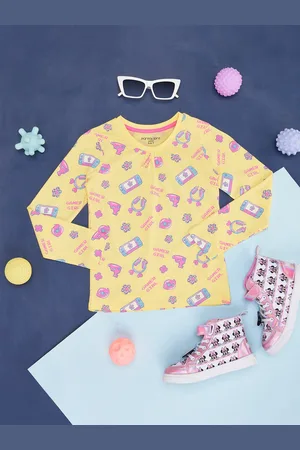 Pantaloons Girls Conversational Printed Cotton Regular T-shirt
