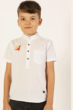 Killer Boys Premium Band Collar Solid Cotton Casual Shirt