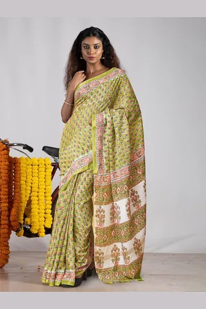 Unnati Silks Floral Handloom Chanderi Saree