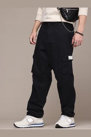 Roadster The Life Co. Men Pure Cotton Loose Fit Cargos Trousers