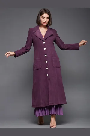 BAESD Women Notched Lapel Longline Trench Coat