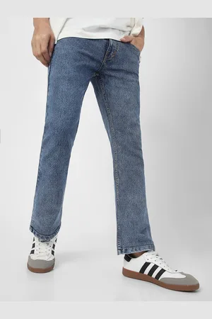 URBANO Men Bootcut Heavy Fade Clean Look Stretchable Jeans