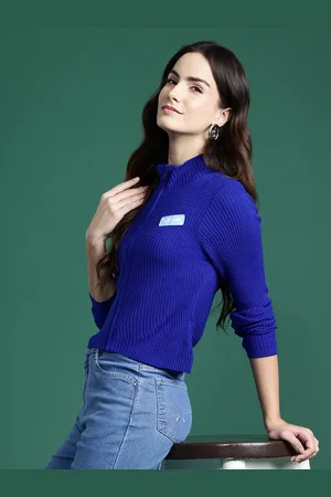 DressBerry Pure Acrylic Ribbed Cardigan