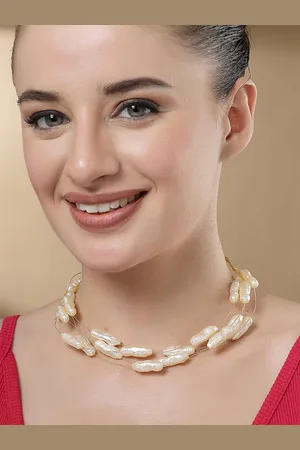 karatcart Gold Plated Pearls Necklace
