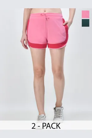 BAESD Women Pack Of 2 Mid-Rise Hot Pants Shorts