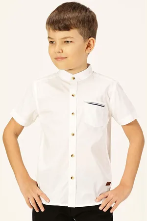 Killer Boys Premium Mandarin Collar Solid Cotton Casual Shirt