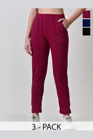 BAESD Women Pack Of 3 Relaxed High-Rise Regular Fit Bootcut Trousers