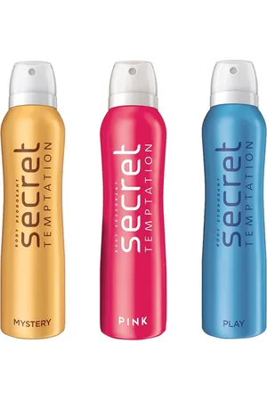 Secret Temptation Women Set of 3 Deodorant - Mystery, Play & Pink