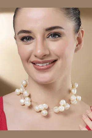 karatcart Gold Plated Pearls Necklace